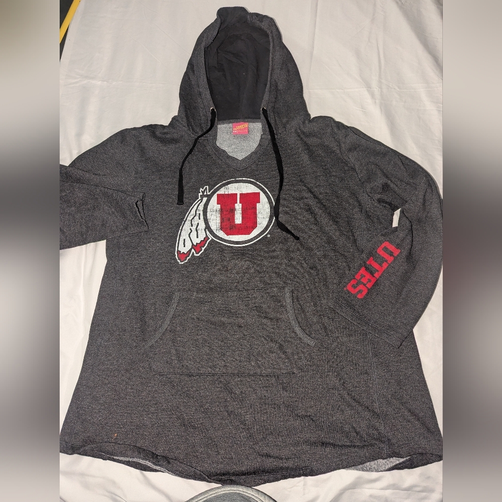 Campus Heritage Men's XXL University Of Utah Gray Long Sleeve Graphic Hoodie